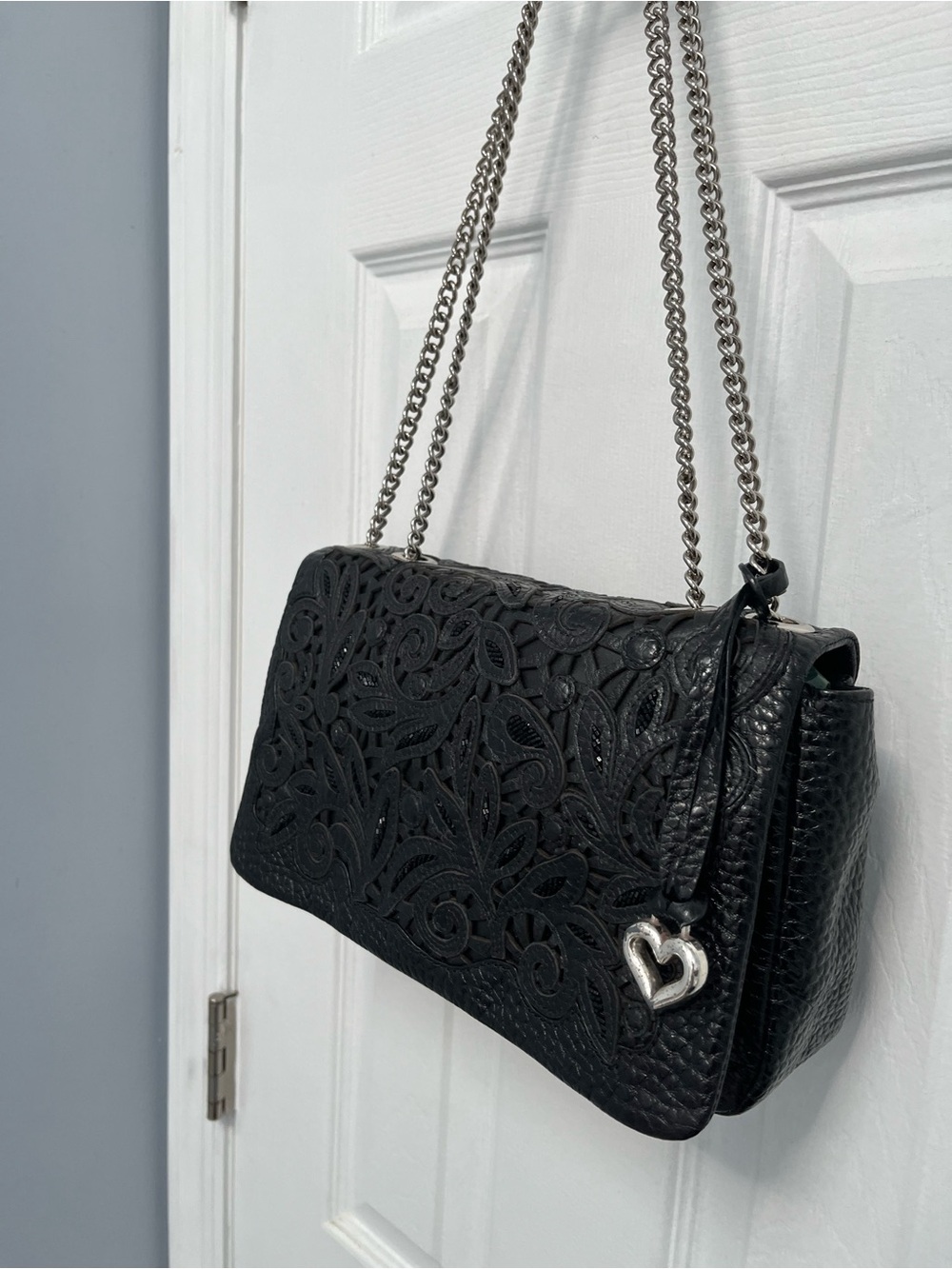 BRIGHTON MASTERPIECE COLL CATCH THE MOON LUNA CROSSBODY SHOULDER BAG BLACK